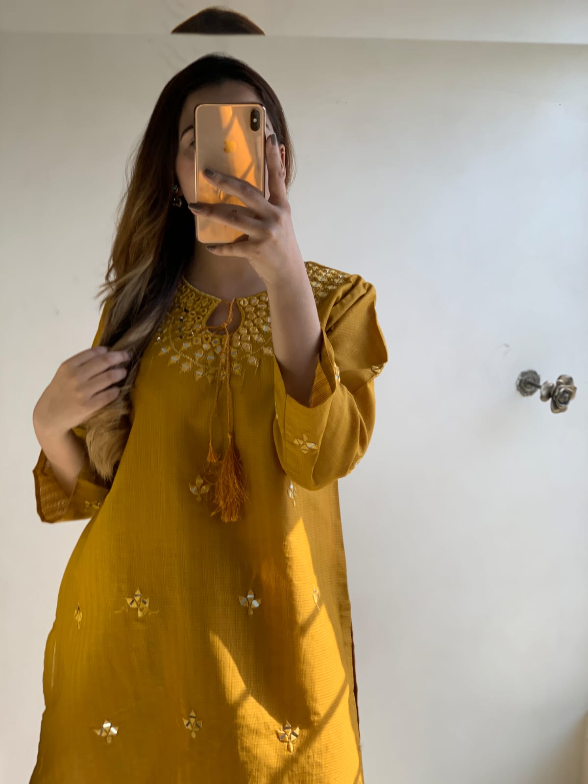 Handmade Mirror Embroidery 2Pcs